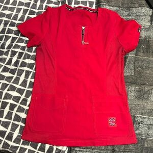 Medium Women’s Red Koi Lite Serenity Scrub Top